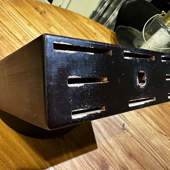 Shun Bob Kramer Sur La Table Solid Wooden Block for 7 Piece Kitchen Knife Set - Picture 10 of 10